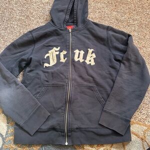 vintage fcuk zip up hoodie!